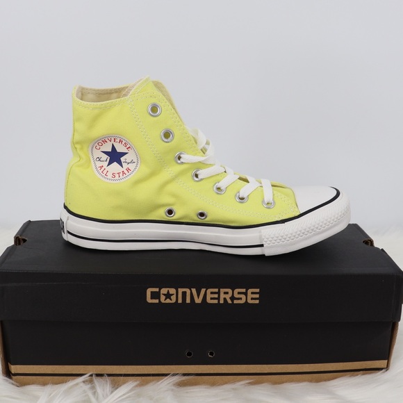 light yellow high top converse